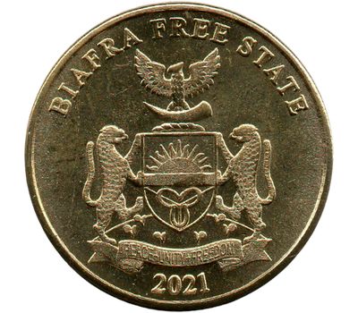  Монета 10 шиллингов 2021 «Горилла» Биафра (Нигерия), фото 2 