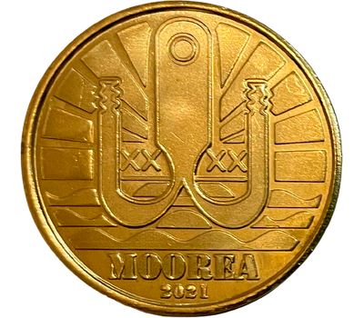  Монета 1 доллар 2021 «Кальмар» Остров Муреа, фото 2 