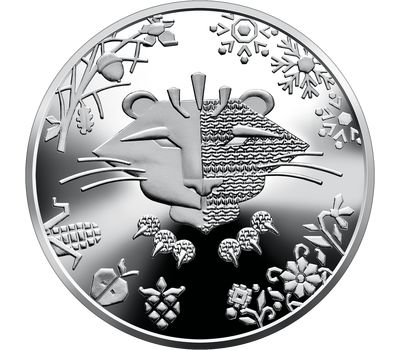  Монета 5 гривен 2022 «Год Тигра» Украина, фото 2 