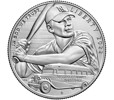  Монета 50 центов 2022 «Негритянская бейсбольная лига» США D, фото 1 