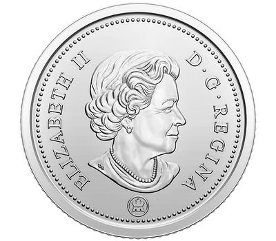  Монета 10 центов 2021 «100 лет шхуне «Синеносая» Канада (регулярный чекан), фото 2 