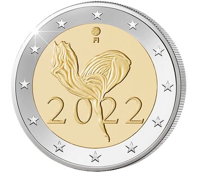  Монета 2 евро 2022 «100 лет Финскому национальному балету» Финляндия, фото 1 
