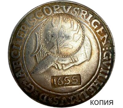  Монета ефимок 1655 (надчекан на талере 1559 года) (копия), фото 1 