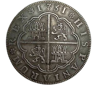  Монета 8 реалов 1731 Испания (копия), фото 2 