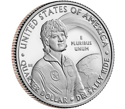  Монета 25 центов 2022 «Доктор Салли Райд» (Выдающиеся женщины США) D, фото 3 