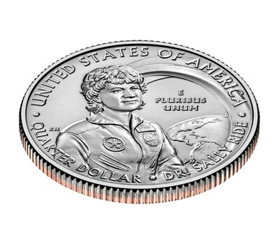  Монета 25 центов 2022 «Доктор Салли Райд» (Выдающиеся женщины США) P, фото 4 