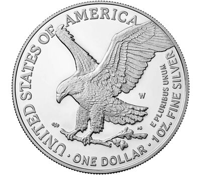  Монета 1 доллар 2022 «Шагающая свобода» США (серебро), фото 2 