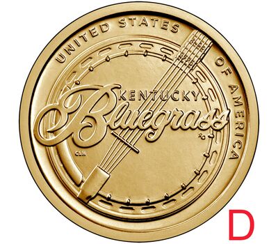  Монета 1 доллар 2022 «Блюграсс. Кентукки» США D (Американские инновации), фото 1 