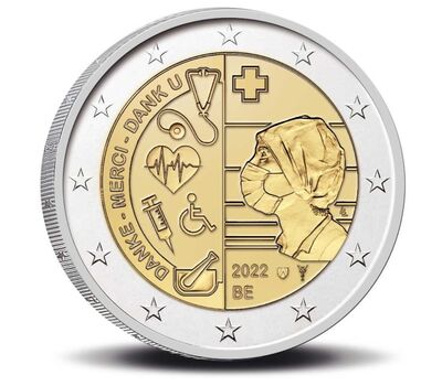  Монета 2 евро 2022 «Здравоохранение во время пандемии COVID-19» Бельгия (в коинкарте), фото 4 