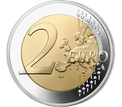  Монета 2 евро 2022 «35-летие программы «Эразмус» Франция, фото 2 