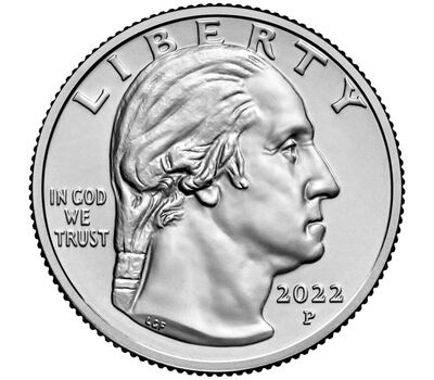  Монета 25 центов 2022 «Нина Отеро-Уоррен» (Выдающиеся женщины США) P, фото 2 