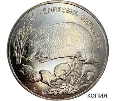  Монета 20 злотых 1996 «Ежата» Польша (копия), фото 1 