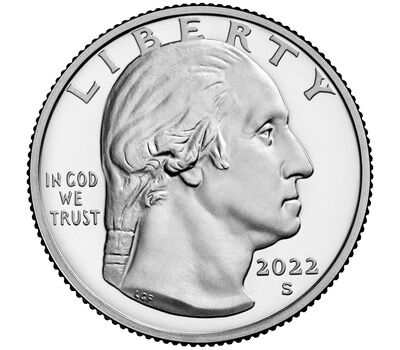  Монета 25 центов 2022 «Нина Отеро-Уоррен» (Выдающиеся женщины США) S, фото 2 