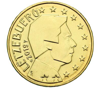  Монета 50 евроцентов 2019 Люксембург, фото 1 