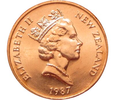  Монета 1 цент 1987 «Лист папоротника» Новая Зеландия, фото 2 