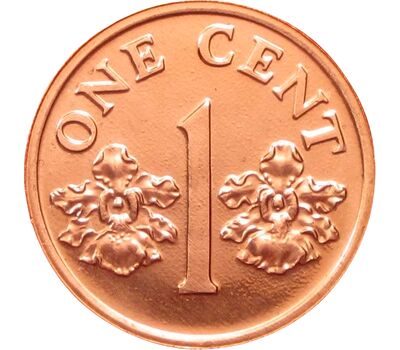  Монета 1 цент 1994 Сингапур, фото 1 