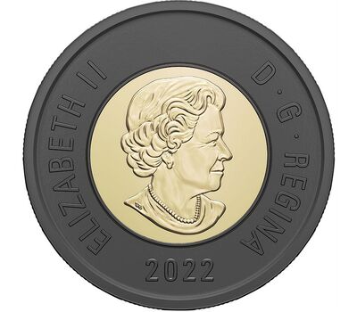  Монета 2 доллара 2022 «Дань уважения королеве Елизавете II» Канада, фото 2 