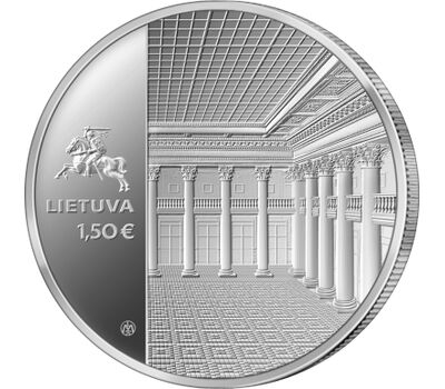  Монета 1,5 евро 2022 «100 лет банку» Литва, фото 1 