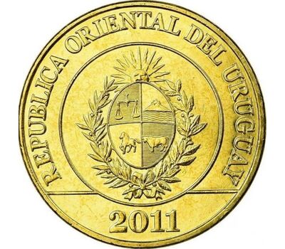  Монета 5 песо 2011 «Страус нанду» Уругвай, фото 2 