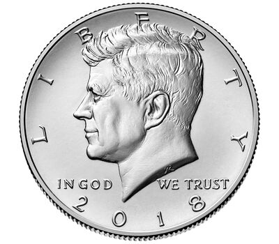 Монета 50 центов 2018 «Джон Кеннеди» США (случайный монетный двор), фото 1 