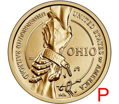  Монета 1 доллар 2023 «Подземная железная дорога» P (Американские инновации), фото 1 