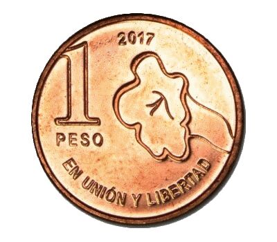  Монета 1 песо 2017 «Дерево Жакаранда» Аргентина, фото 2 