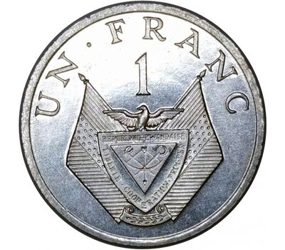  Монета 1 франк 1985 Руанда, фото 2 