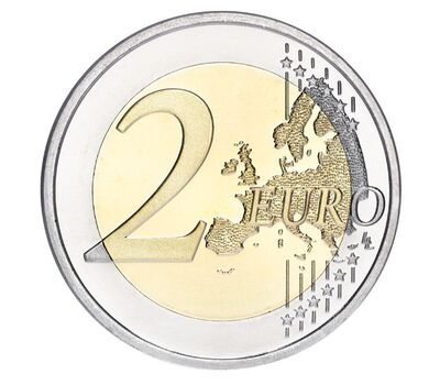  Монета 2 евро 2015 «750 лет со дня рождения Данте Алигьери» Италия, фото 2 