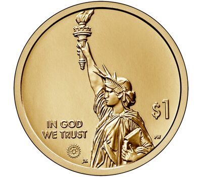  Монета 1 доллар 2023 «Автопромышленность» P (Американские инновации), фото 2 