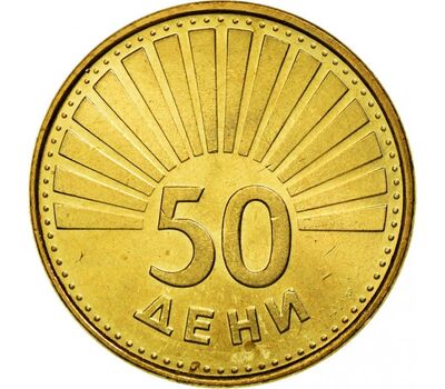  Монета 50 дени 1993 Северная Македония, фото 2 