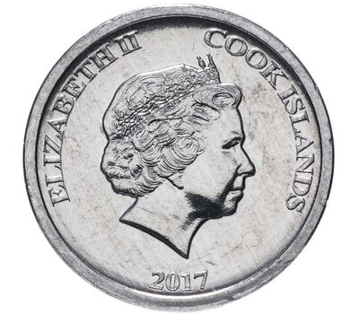  Монета 1 цент 2017 «Крапивник» Острова Кука, фото 2 