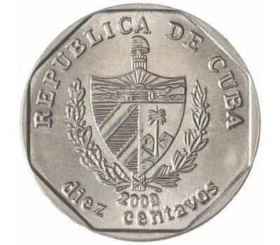 Монета 10 сентаво 2009 Куба, фото 2 