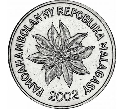  Монета 1 франк 2002 Мадагаскар, фото 2 
