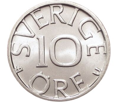  Монета 10 эре 1980 Швеция, фото 2 