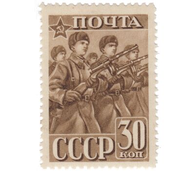  8 почтовых марок «23-я годовщина Красной Армии и Военно-Морского Флота СССР» СССР 1941, фото 5 