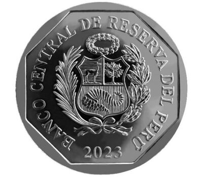  Монета 1 соль 2023 «Хосе де ла Мар и Кортасар» Перу, фото 2 