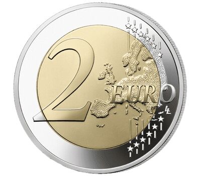  Монета 2 евро 2024 «Летние Олимпийские игры 2024 в Париже» Франция (в блистере), фото 2 
