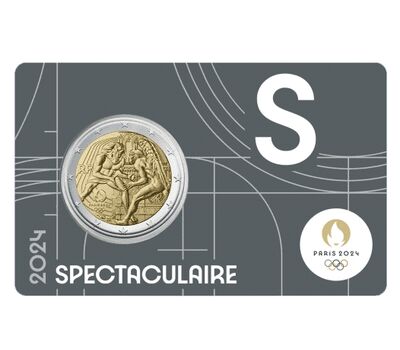  Монета 2 евро 2024 «Летние Олимпийские игры 2024 в Париже» Франция (в блистере), фото 6 