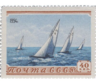  8 почтовых марок «Спорт» СССР 1954, фото 3 