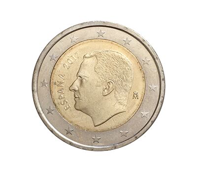  Монета 2 евро 2017 «Король Филипп VI» Испания, фото 1 