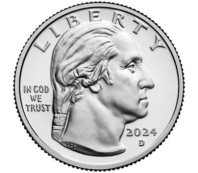  Монета 25 центов 2024 «Пэтси Такемото» (Выдающиеся женщины США) D, фото 2 