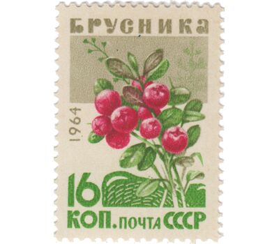  5 почтовых марок «Ягоды» СССР 1964, фото 5 