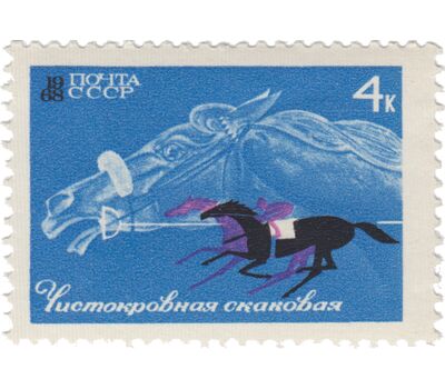  5 почтовых марок «Коневодство и конный спорт» СССР 1968, фото 2 