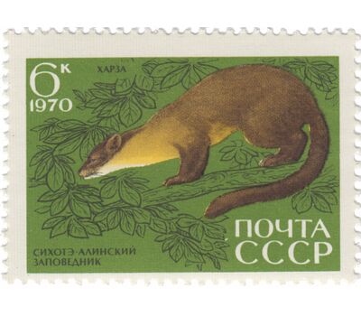  5 почтовых марок «35 лет Сихоте-Алинскому государственному заповеднику» СССР 1970, фото 4 
