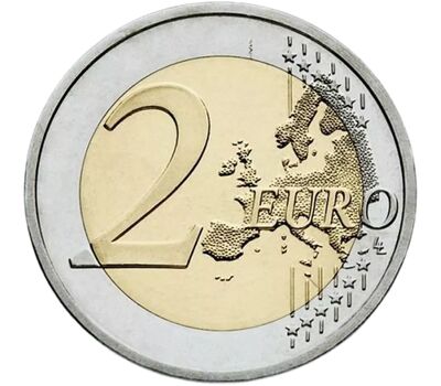  Монета 2 евро 2012 «10 лет наличному обращению евро» Италия, фото 2 