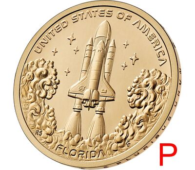  Монета 1 доллар 2025 «Спейс шаттл» США P (Американские инновации), фото 1 