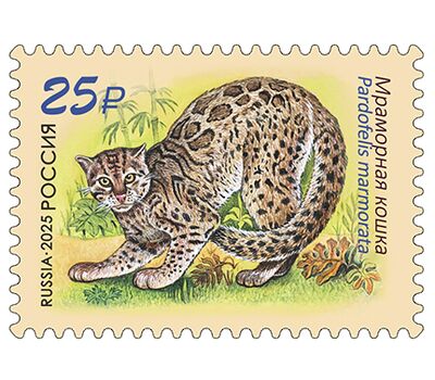 2 почтовые марки «Совместный выпуск России и Лаоса. Фауна» 2025, фото 2   2 почтовые марки «Совместный выпуск России и Лаоса. Фауна» 2025, фото 2