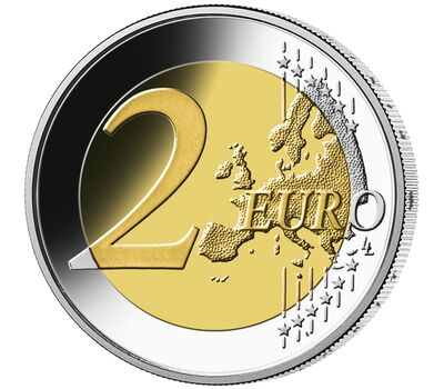  Монета 2 евро 2025 «35 лет немецкого единства» Германия, фото 2 