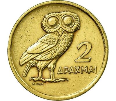  Монета 2 драхмы 1973 Греция, фото 1 