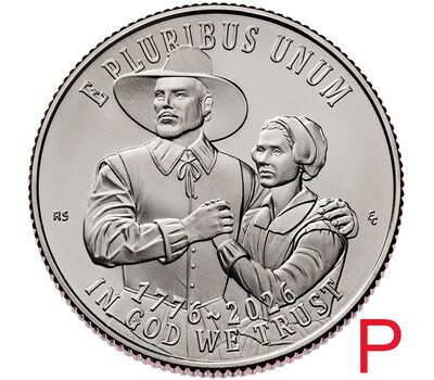  Монета 25 центов 2026 «Мэйфлауэрское соглашение» P, фото 1 